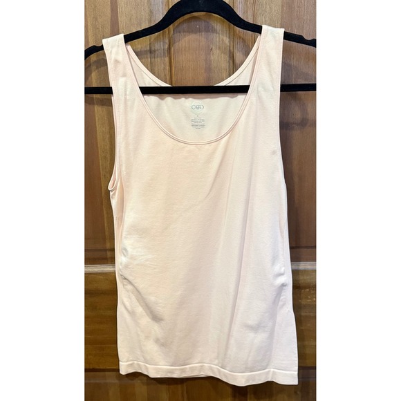 Cato Tops - Cato Basic‎ Tank Top Women Size M Light Peach Scoop Neck Sleeveless Seamless